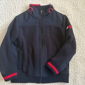 Tommy Hilfiger Kids' Navy Pea Coat with Red Accents